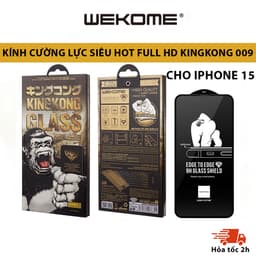 Thumbnail Kính cường lực KINGKONG WEKOME 009 hộp sắt chống vỡ siêu tốt IPHONE 11 12 13 14 15 16 Pro Plus Promax 1