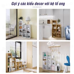 Thumbnail Kệ Sách Gỗ Tổ Ong FIVO FB01 Đa Tầng Dễ Lắp Ráp, Có Tấm Lưng Dày Dặn, Phù Hợp Với Mọi Không Gian, Đa Dạng Cách Sắp Xếp 4