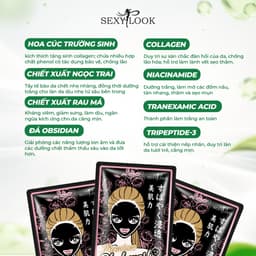 Thumbnail Mặt Nạ Đen Ngọc Trai SEXYLOOK Dưỡng Trắng Chuyên Sâu (5 miếng x 28ml) 3