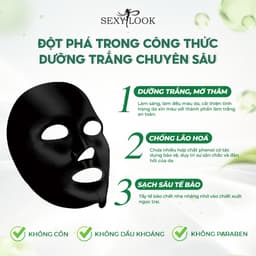 Thumbnail Mặt Nạ Đen Ngọc Trai SEXYLOOK Dưỡng Trắng Chuyên Sâu (5 miếng x 28ml) 4