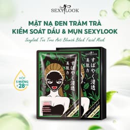 Thumbnail Combo 10 Mặt Nạ Đen Tràm Trà SEXYLOOK Hỗ Trợ Kiểm Soát Dầu Mụn (10 miếng x 28ml) 2