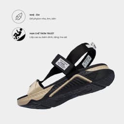 Thumbnail Giày Sandal Nam Nữ SHONDO F7 Racing Màu Đen Be F7R1125 4