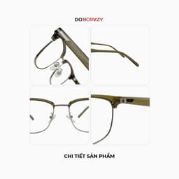 Thumbnail Gọng kính kim loại DOKCRAZY SANJI Cao Cấp, Nam Nữ thời thượng, Basic, Chống ánh sáng xanh tia UV400 3