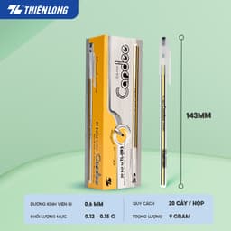 Thumbnail Combo 5/10/20 Bút bi Thiên Long Candee TL-093 ngòi 0.6mm - viết bi sọc có nắp đậy, trọng lượng nhẹ, viết êm trơn 2