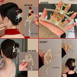 Thumbnail GOTI - Phụ Kiện Tóc – Kẹp Tóc Kim Loại Hàn Quốc Cỡ Lớn Hottrend Kẹp Càng Cua Hoa Nơ Cho Nữ KC612 4