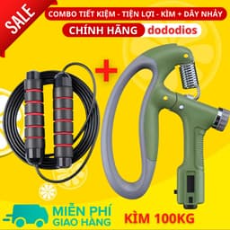 Thumbnail Combo Kìm Bóp Tay Dây Nhảy Lõi Thép - Kìm 60kg 100kg Và 120kg - Màn Hình Điện Tử Đếm Số - Hãng Dododios 2