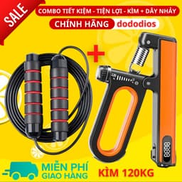 Thumbnail Combo Kìm Bóp Tay Dây Nhảy Lõi Thép - Kìm 60kg 100kg Và 120kg - Màn Hình Điện Tử Đếm Số - Hãng Dododios 3