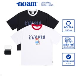 Thumbnail Áo thun Form rộng NOAM Camper Unisex 100% Cotton - Màu đen/trắng 1