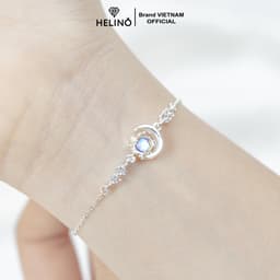 Thumbnail Lắc tay bạc nữ HELINO Nhật Nguyệt đá Moonstone đổi màu V25 2