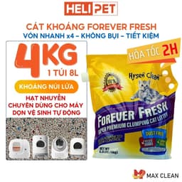 Thumbnail Cát Vệ Sinh Cao Cấp Cát Khoáng Dùng Cho Khay Vệ Sinh, Máy Vệ Sinh Cho Mèo 4Kg Siêu Vón Không Bụi HeLiPet 1