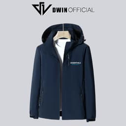 Thumbnail Áo khoác gió đôi nam nữ in Dwin 2 lớp chất liệu dù cao cấp unisex form rộng đi mưa,cản gió 1