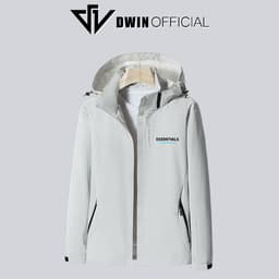 Thumbnail Áo khoác gió đôi nam nữ in Dwin 2 lớp chất liệu dù cao cấp unisex form rộng đi mưa,cản gió 2