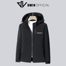 Thumbnail Áo khoác gió đôi nam nữ in Dwin 2 lớp chất liệu dù cao cấp unisex form rộng đi mưa,cản gió 3