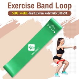 Thumbnail BG Dây đàn hồi kháng lực tập Gym Yoga Thái Lan cao cấp đa năng mới 2023 MÀU XANH LÁ (S) 4-6KG HOT 2