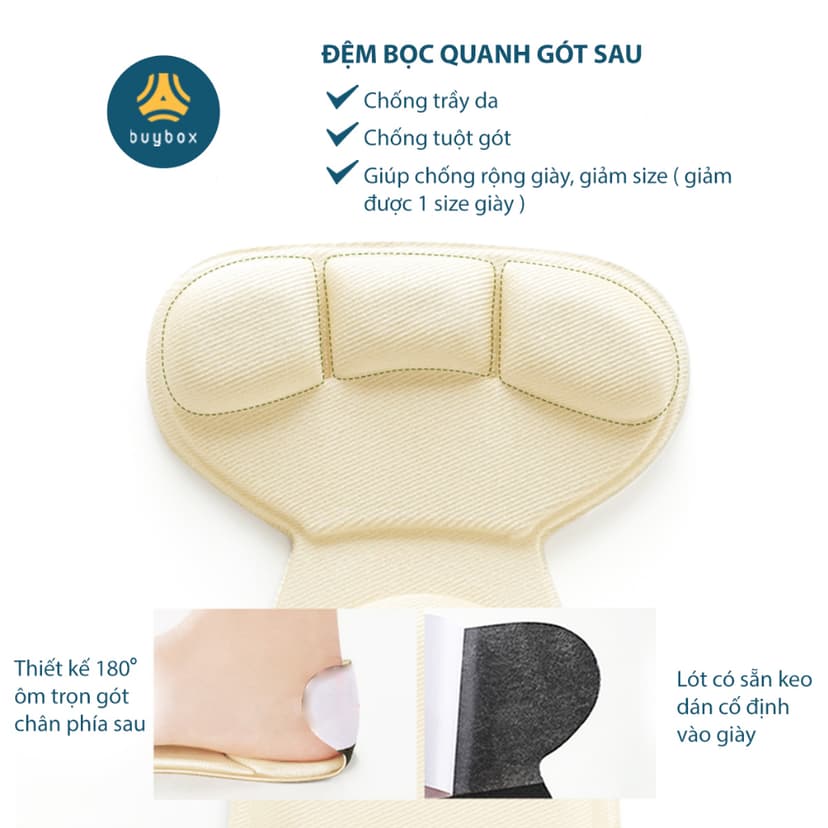 Ảnh Miếng lót giày giảm size cho giày bị rộng cao cấp, êm chân và thoáng khí_buybox_BBPK11 3