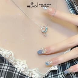 Thumbnail Dây chuyền bạc nữ HELINO đính đá mặt trăng Moonstone lấp lánh C48 4