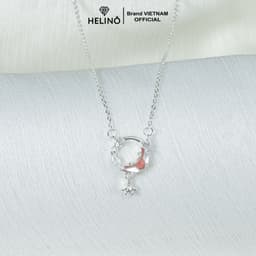 Thumbnail Dây chuyền bạc nữ HELINO đính đá mặt trăng Moonstone lấp lánh C48 3