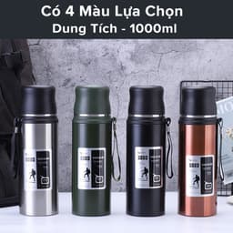 Thumbnail Bình Phích Inox Giữ Nhiệt Nóng Lạnh Good 1000ml Có Nút Nhấn Uống Luôn Có Quai Đeo, Cốc Uống Chính Hãng Amalife 3