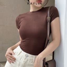 Thumbnail Áo thun KAYLIN Basic form ôm body chất vải thun gân co giản mát mẻ - N2116 4