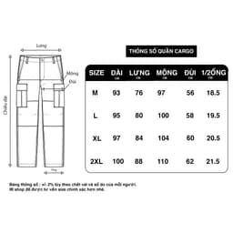 Thumbnail Quần kaki nam túi hộp ống đứng kiểu cargo KQSTYLING form relaxed fit cotton premium đen 3