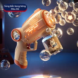 Thumbnail Súng bắn bong bóng xà phòng thiết kế mới không bị rò rỉ nước, đồ chơi cho bé S-kids 3