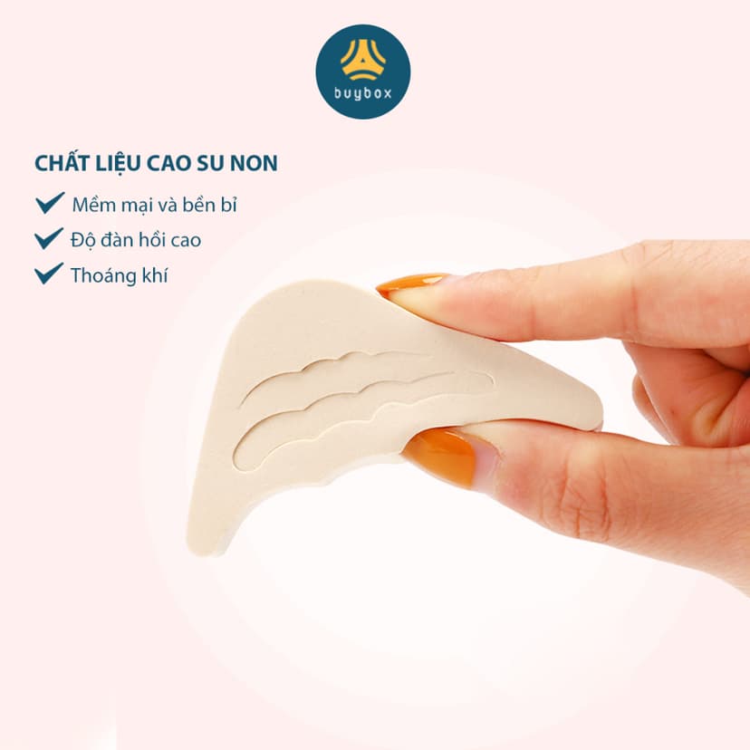 Ảnh 2 cặp miếng lót mũi giày nam cao su non đệm êm ngón chân - buybox - BBPK50 2
