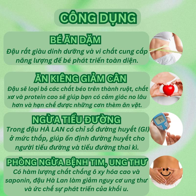 Ảnh Đậu hà lan hữu cơ nhập khẩu không biển đổi gen ONFOD giảm cân ăn kiêng tiểu đường mẹ bầu bé ăn dặm 2