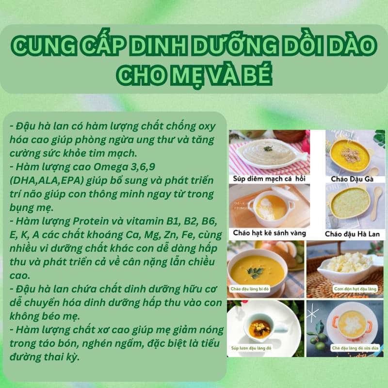 Ảnh Đậu hà lan hữu cơ nhập khẩu không biển đổi gen ONFOD giảm cân ăn kiêng tiểu đường mẹ bầu bé ăn dặm 3