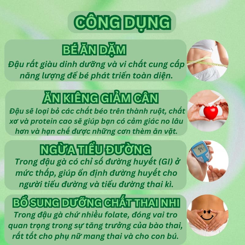 Ảnh Đậu gà hữu cơ nhập khẩu mỹ không biển đổi gen ONFOD ăn kiêng giảm cân bé ăn dặm mẹ bầu tiểu đường 500g 2