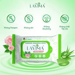 Thumbnail Combo 6 gói Khăn ướt vệ sinh vùng kín LAVIMA Protect 4.0 gói 10 khăn giúp vùng kín luôn sạch sẽ, khô thoáng 2