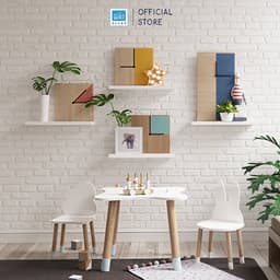 Thumbnail Kệ Treo Tường Rộng 20cm, Dày 25mm Màu Trắng SIB Decor Chiều Dài 60/80cm KT005 3