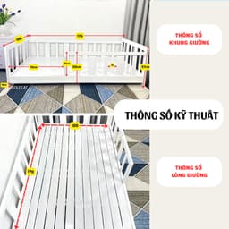 Thumbnail Giường Gỗ GOLDCAT Cho Trẻ Từ 2-15 Tuổi Phong Cách Hàn Quốc, Trọng Tải Tối Đa 180kg, Gỗ Quế An Toàn 2