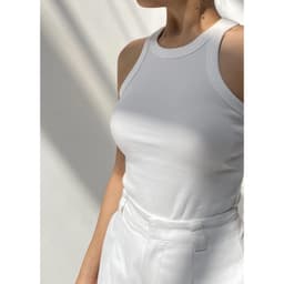 Thumbnail Áo tanktop nữ idee ôm cổ tròn vải thun cotton gân 2