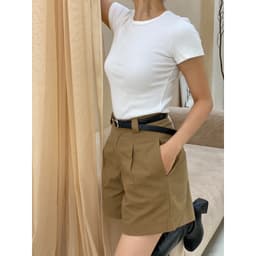 Thumbnail Quần đùi short lưng cao chất liệu bố mộc idée 2