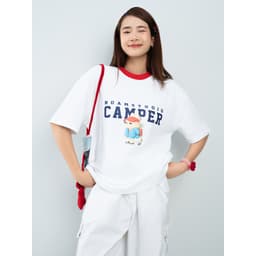 Thumbnail Áo thun Form rộng NOAM Camper Unisex 100% Cotton - Màu đen/trắng 3