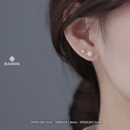 Thumbnail Bông tai nữ nụ đính đá chuôi bạc 925 Eleanor Accessories khuyên tai basic phụ kiện trang sức 3240 4
