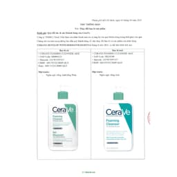 Thumbnail Sữa Rửa Mặt CeraVe Cleanser cho Da Dầu Mụn, Khô, Nhạy Cảm (20ml/88ml/236ml/473ml) 2