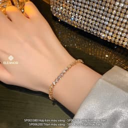 Thumbnail Vòng tay nữ dây rút Eleanor Accessories đính đá phong cách Hàn Quốc phụ kiện trang sức lắc tay 3380 4