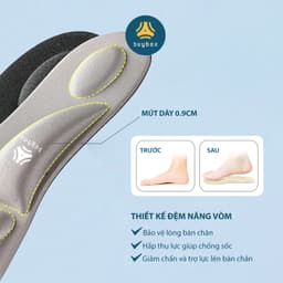 Thumbnail Lót giày thể thao 4D có gờ chống sốc giảm mỏi gang bàn chân - buybox - BBPK36 4