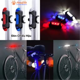 Thumbnail Đèn Báo Hiệu Gắn Đuôi Xe Đạp 5 Bóng LED 4 Chế Độ Sáng Có Pin Sạc USB Cảnh Báo An Toàn Chính Hãng Amalife 1