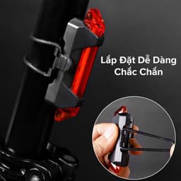 Thumbnail Đèn Báo Hiệu Gắn Đuôi Xe Đạp 5 Bóng LED 4 Chế Độ Sáng Có Pin Sạc USB Cảnh Báo An Toàn Chính Hãng Amalife 2