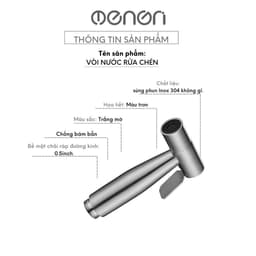 Thumbnail Vòi Xịt Vệ Sinh Tăng Áp INOX 304 Có Kèm Dây 1m5 Dễ Dàng Tháo Lắp Và Thay Thế - OENON 1
