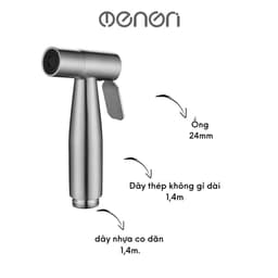 Thumbnail Vòi Xịt Vệ Sinh Tăng Áp INOX 304 Có Kèm Dây 1m5 Dễ Dàng Tháo Lắp Và Thay Thế - OENON 2
