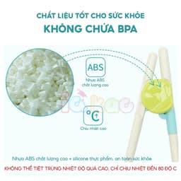 Thumbnail Đũa Tập Ăn Cho Bé IQ Kao Tập Cầm Đũa Chuẩn Nhật, Nhựa An Toàn, Chịu Nhiệt Tốt, Chống Trượt, Dành Cho Trẻ Từ 2 Tuổi 2