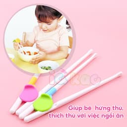 Thumbnail Đũa Tập Ăn Cho Bé IQ Kao Tập Cầm Đũa Chuẩn Nhật, Nhựa An Toàn, Chịu Nhiệt Tốt, Chống Trượt, Dành Cho Trẻ Từ 2 Tuổi 3