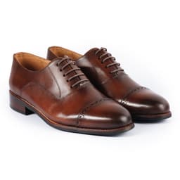 Thumbnail Giày Tây Cao Cấp CHARLES CAPTOE OXFORD - OF02 - Da Bò Ý Lót Trong Da Bò Mộc - Thương hiệu Be Classy 3