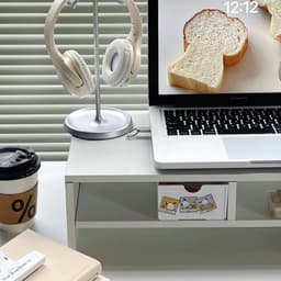 Thumbnail Kệ để màn hình máy tính laptop có khe để bàn phím decor bàn làm việc gọn gàng thương hiệu IGA - GA25 1