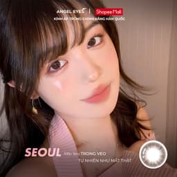 Thumbnail Lens nâu tự độ cận 0-8 Seoul hiệu Angel Eyes, kính áp tròng không giãn nâu tự nhiên như mắt thật Dia 14.0mm 1