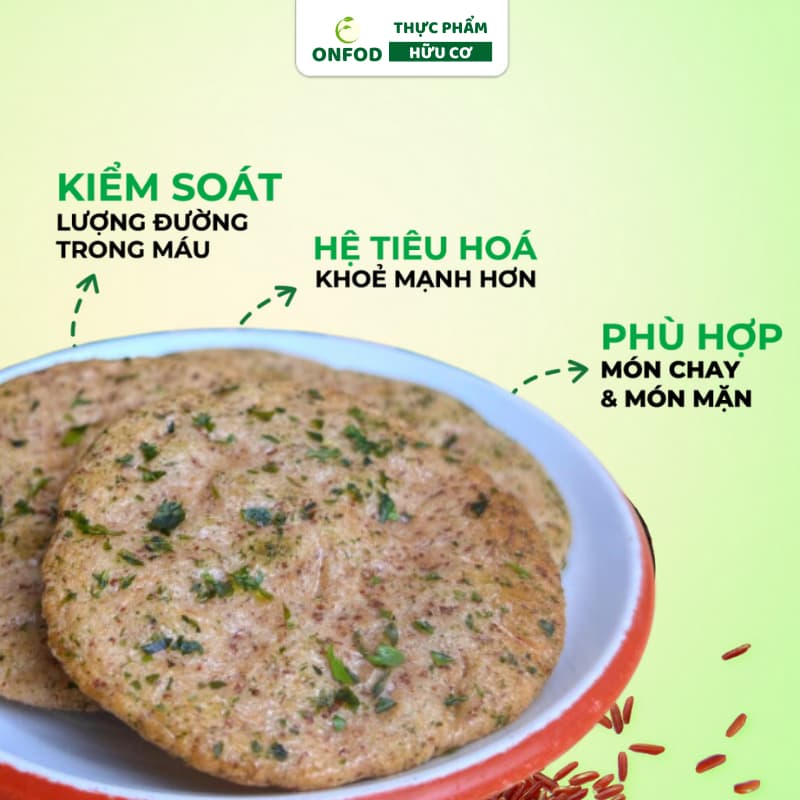 Ảnh Bánh gạo lứt rong biển hữu cơ ONFOD ăn kiêng giảm cân cho người tiểu đường mẹ bầu eat clean 125g 24 cái 3