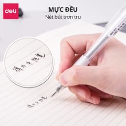 Thumbnail Bút Gel Bút Bi Nước Deli A057B Mực Màu Đen Xanh Đỏ Chính Hãng Bút Mực Gel Ngòi 0.5mm Học Sinh Sinh Viên 2